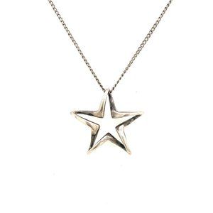 James Avery Silver Star Pendant Necklace